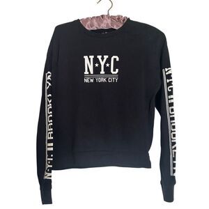 Divided By H&M Black NYC New York City Graphic Pullover Sweatshirt Ladies XS